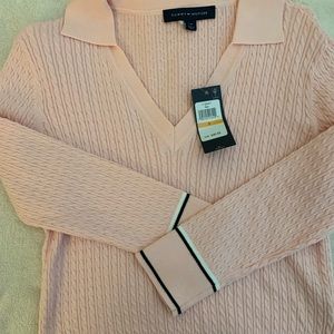 Tommy Hilfiger knit light pink sweater; size S